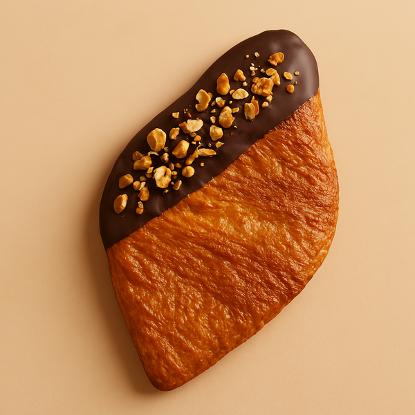 Chocolate hazelnut flat croissant