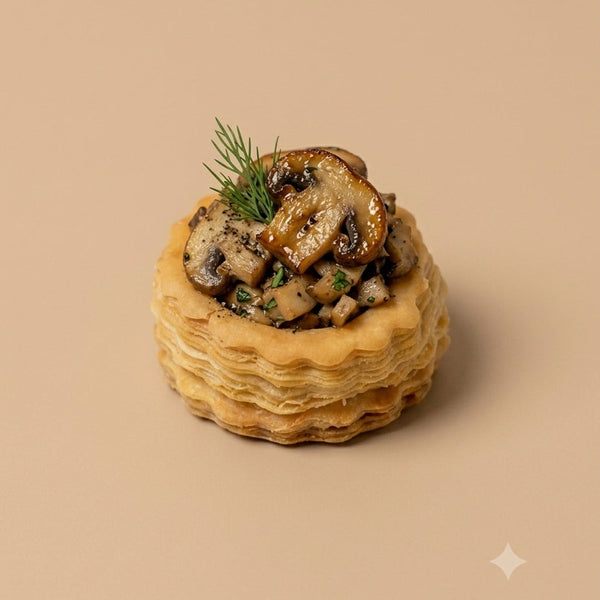 Fresh mushroom vol au vent