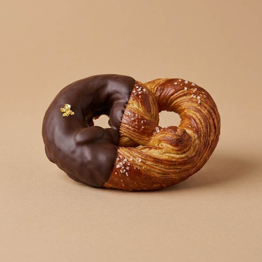 Chocolate croissant pretzel
