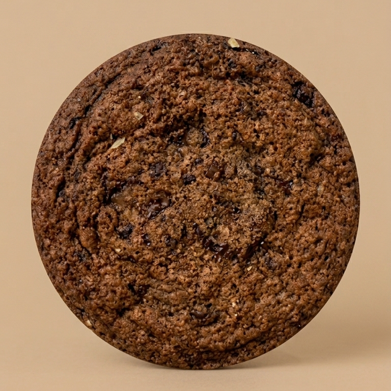 Baked chocolate chip cookie