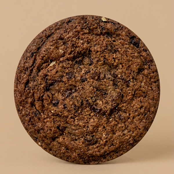 Baked chocolate chip cookie