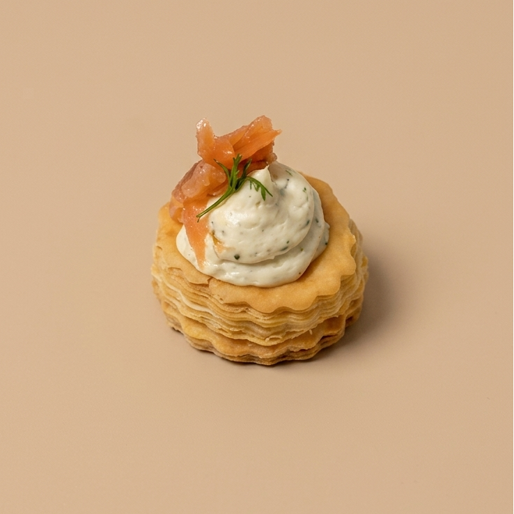 Smoked salmon vol au vent
