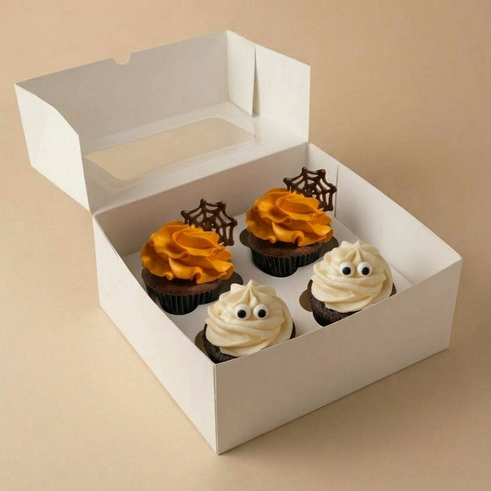 Halloween cupcakes :4pcs